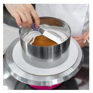 Forma de tort reglabila 16-30 cm, capacitate 14 L, inaltime 20 cm, argintie