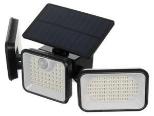 Lampa solara de exterior, 180 LED-uri, senzor de miscare 8-10 m, 1800 mAh, IP65, 3 segmente, 550 lm, 6000-7000K, 8W
