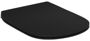 Capac wc soft close duroplast Ideal Standard Tesi Slim negru mat Negru mat