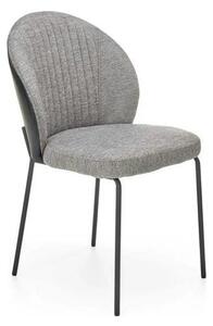 Scaun K471, gri/negru, stofa/piele ecologica, 50x58x85 cm