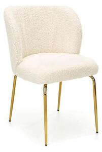Scaun modern dining K474, stofa blana crem, 54x64x80 cm