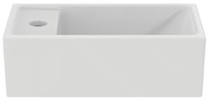 Lavoar suspendat alb 37 cm, dreptunghiular, orificiu baterie stanga, Ideal Standard Tempo Alb lucios