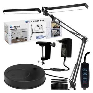 Lampa de birou dubla, 168 LED-uri, lumina 3200K-6000K, intensitate ajustabila, brat reglabil, 24W, 2200 lm