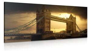 Tablou apus de soare deasupra Tower Brige