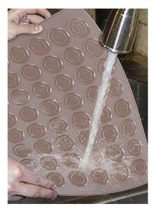 Forma din silicon pentru macaroons, 2 dimensiuni, 48 orificii, 38,5 x 28,5 x 0,3 cm, maro
