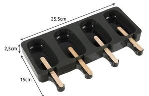 Matrita de silicon pentru inghetata, 50 betisoare incluse, 25.5 x 15 x 2.5 cm