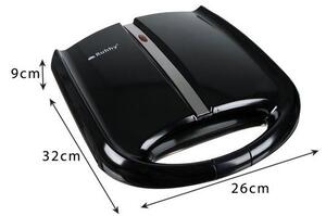 Aparat pentru preparare forme nuci, placi neaderente, 1600W, maner neincalzitor, negru