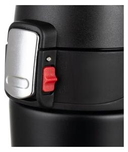 Termos pentru bauturi calde, 440 ml, baza antiderapanta, deschidere automata, blocare, negru