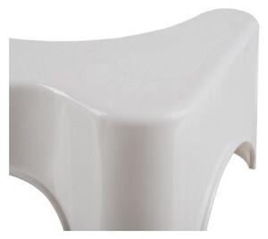 Scaun pentru toaleta, picioare cauciucate, 42 x 17 x 26 cm, alb