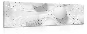 Tablou lux alb în design alb-negru