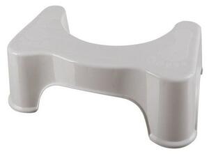 Scaun pentru toaleta, picioare cauciucate, 42 x 17 x 26 cm, alb