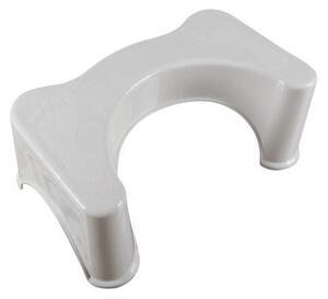 Scaun pentru toaleta, picioare cauciucate, 42 x 17 x 26 cm, alb