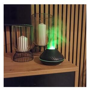 Difuzor aromaterapie, umidificator camera, 130 ml, lampa 7 culori LED RGB, efect flacari, USB