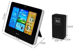 Statie meteo wireless, ceas, indicator umiditate, presiune, raza actiune 60 m, display LCD