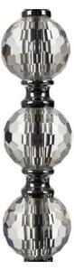 Set 3 sfesnice lumanari, stil glamour, inaltimi diferite, cristale decorative, baza 12 cm