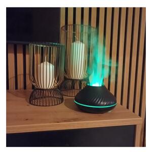 Difuzor aromaterapie, umidificator camera, 130 ml, lampa 7 culori LED RGB, efect flacari, USB
