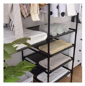 Suport XXL pentru haine si accesorii, 6 rafturi, sina suspendata, 8 umerase laterale, maxim 80 kg, 173x36x108 cm