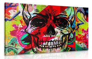Tablou craniu în design graffiti