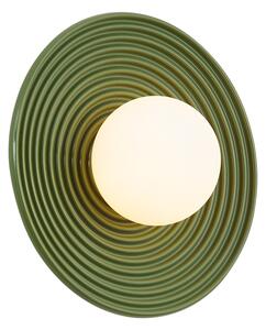 Plafonieră retro verde cu sticlă opal - Lila