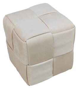 Taburet Jisko catifea bej 38x38x40 cm