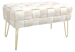 Taburet Wenzo catifea bej 82x43x46 cm
