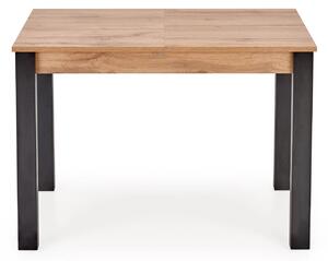 Masa extensibila GINO, stejar/negru, PAL furniruit, 100/138x60x75 cm