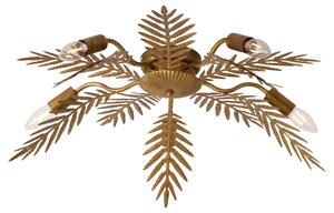 Plafoniera vintage aurie 70 cm 5 lumini - Botanica