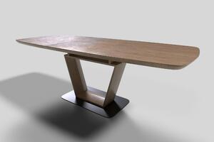 Masa extensibila BLACKY, stejar auriu/negru, 160/220x90x76 cm