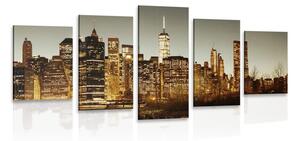 Tablou 5-piese centrul New York-ului
