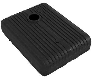Outsunny Bază pentru Umbrelă din Plastic cu Consolă cu 2 Roți și Mâner, 80x60x19 cm, Negru | Aosom Romania