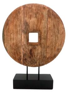Decoratiune masa Cart lemn de mango natural si fier 40x9x54 cm