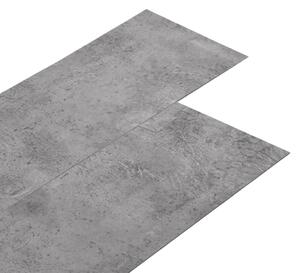 Plăci de pardoseală, maro ciment, 4,46 m², 3 mm, PVC