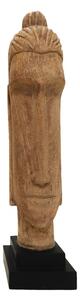 Statueta Buddha Dran bust lemn de mango natural 12x12x52 cm