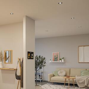 Paulmann LED Nova Coin, set de 3, alb mat, rotund, orientabil, 4.000K, Alb, Camera de zi / sufragerie, Aluminiu, Modern, Plafon încastrat