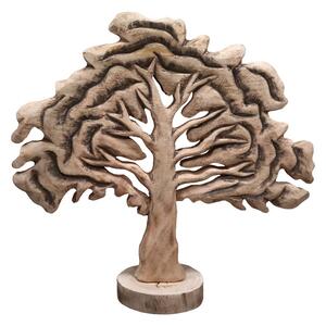 Decoratiune de masa Natrem copac lemn de mango natural 45x11x43 cm