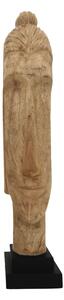 Statueta Buddha Dran bust lemn de mango natural 12x12x63.5 cm