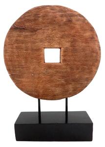 Decoratiune masa Cart lemn de mango natural si fier 35.5x9x44 cm