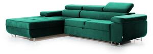 Canapea de colț cu funcție de dormit Annabelle II - Verde Monolith 37