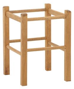 Taburet Oligor din lemn de fag solid finisaj nuc 34x34x47 cm