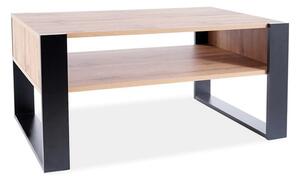 Masuta GEMA, stejar wotan/negru, PAL laminat, 100x64x50 cm