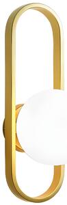 Lampa de perete APP1756-1W BRUSH GOLD WHITE