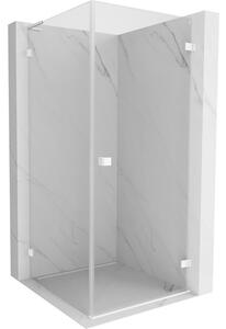 Mexen Lunar-B L cabină de duș cu balamale dreapta 80 x 80 cm, sticlă transparentă, alb, 832L-080-080-20-00-P