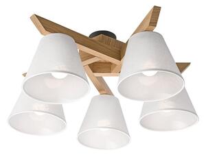 Lustr ANTONIO 5xE14/40W/230V, montaj plafon, stejar