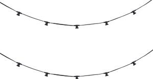 Ghirlandă luminoasă conectabilă neagră cu ștecher, 6m 10 lumini, IP64 - Lubber
