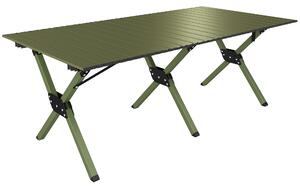 Outsunny Masă de Camping Pliabilă 116 cm, Masă de Picnic Impermeabilă cu Blat Rulabil și Cadru Metalic, Verde | Aosom Romania