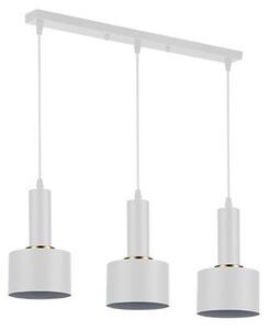 Lampa suspendata 3 LED-uri, soclu E27, IP20, baza 600x50x20 mm, alb