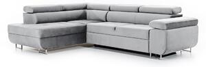 Canapea de colț cu funcție de dormit Annabelle Stânga - gri Monolith 84