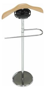 Stander haine SUNIL, stejar/crom, lemn/otel, 46x28x110 cm