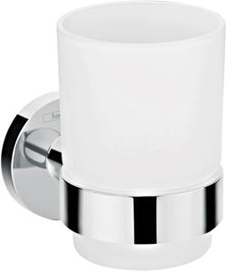 Set coloana dus si baterie lavoar Hansgrohe Vernis Blend si accesorii baie Hansgrohe Logis, crom