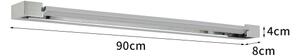 Brilagi-LED Oglindă iluminată de baie AQUA LINE, LED 24 W, 230 V, 90 cm, IP44, crom lucios